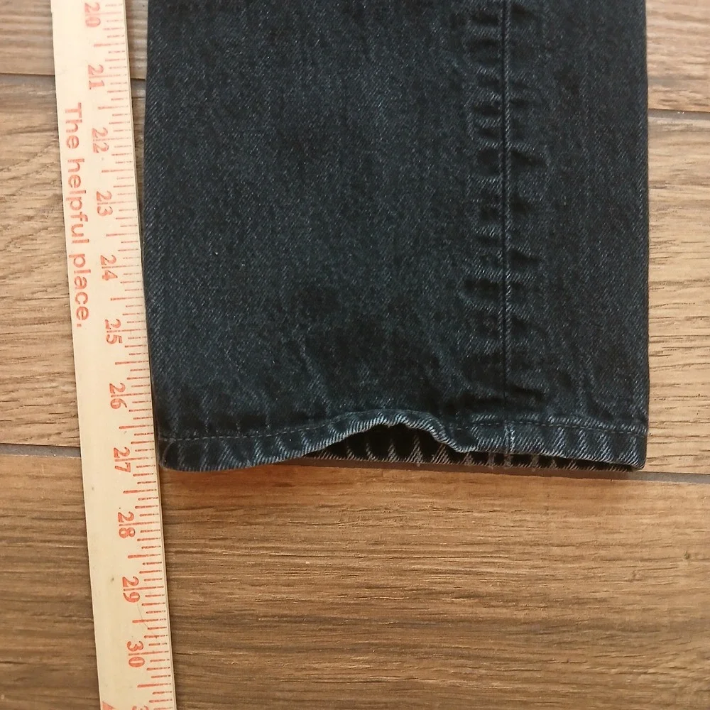 Levi's 501 Jeans Mens 30x30 (FITS28x27) Black Button Fly Cotton Denim
